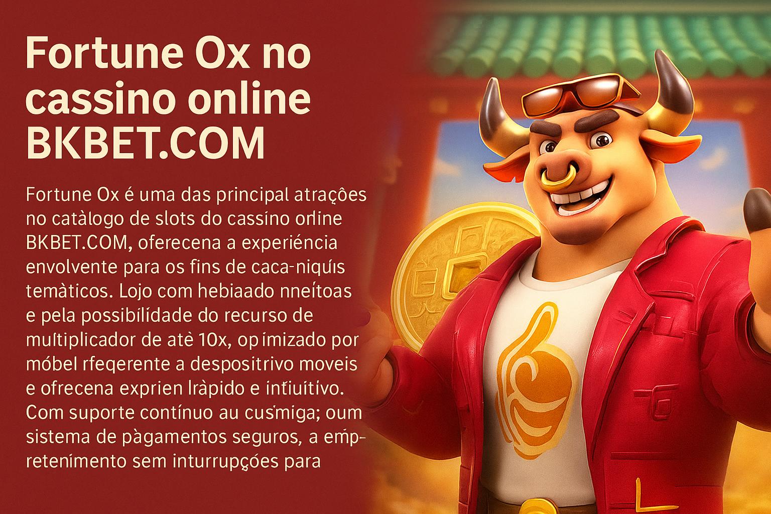 Fortune Ox no BKBET.COM - Aposte Agora e Reivindique Seus Ganhos